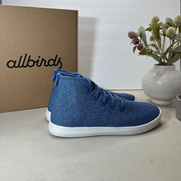 Allbirds Tree Topper Blue Mesh Casual High Top Sneakers Shoes Men's US 8 NWB - Picture 1 of 9